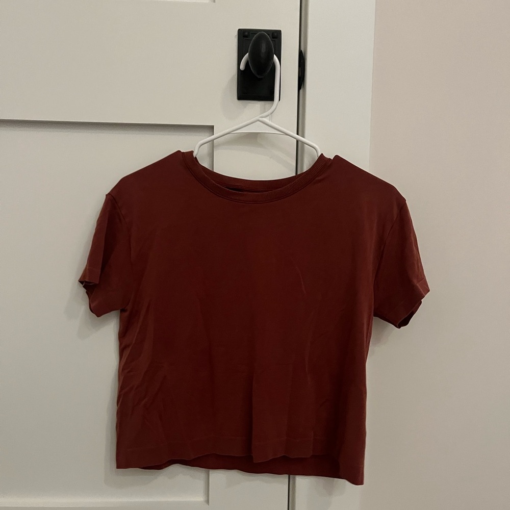 burnt orange crop top